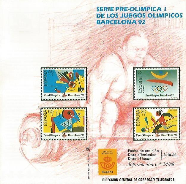 DIPTICO 16384: Serie pre-olimpica I de los Juegos Olimpicos Barcelona 92
