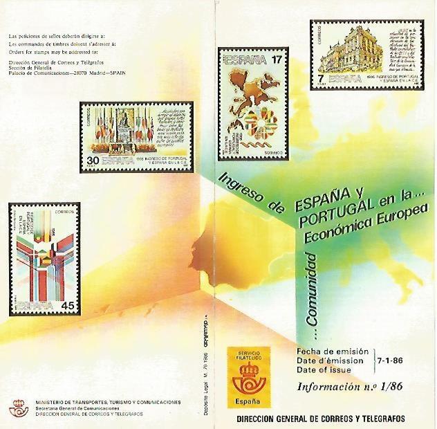 DIPTICO 16360: Ingreso de España y Portugal en la Comunidad Economica Europea