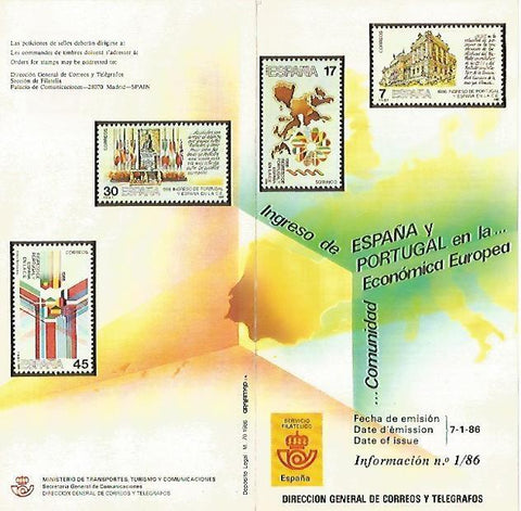 DIPTICO 16360: Ingreso de España y Portugal en la Comunidad Economica Europea