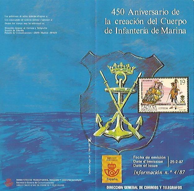 DIPTICO 16336: 450 Aniversario de la creacion del Cuerpo de Infanteria de Marina