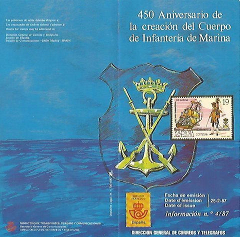 DIPTICO 16336: 450 Aniversario de la creacion del Cuerpo de Infanteria de Marina