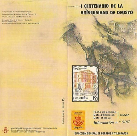 DIPTICO 16337: I Centenario de la Universidad de Deusto