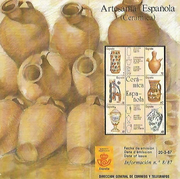 DIPTICO 16333: Artesania española. Ceramica