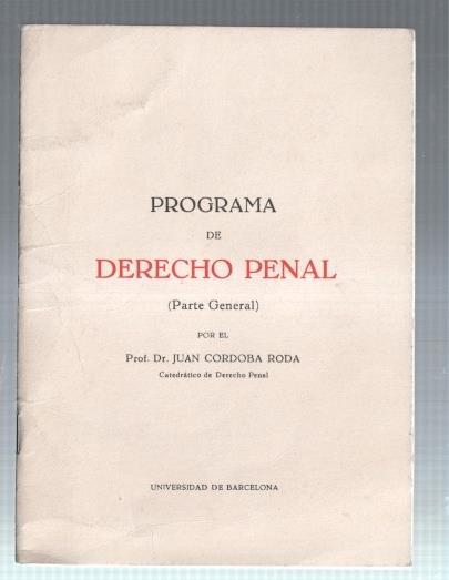 Programa de derecho penal (parte general)