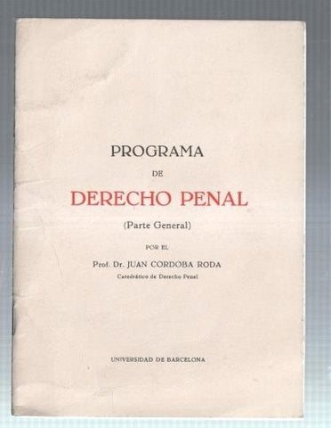 Programa de derecho penal (parte general)