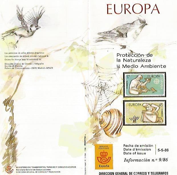 DIPTICO 16352: Europa. Proteccion de la naturaleza y medio ambiente