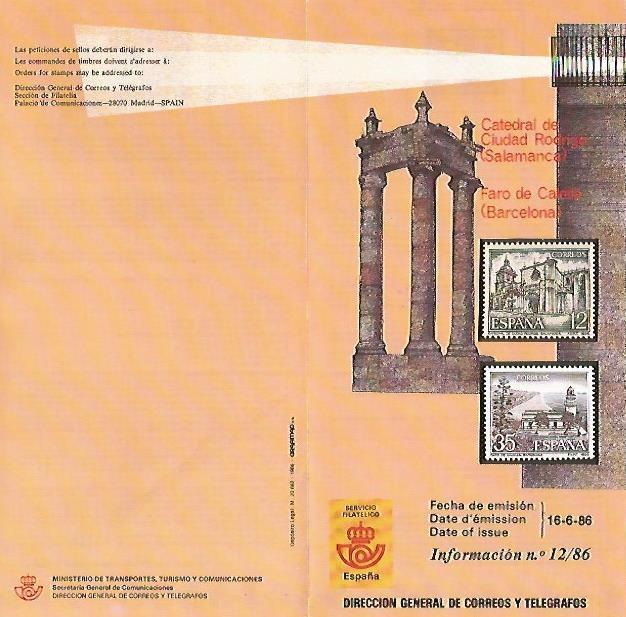 DIPTICO 16355: Catedral de Ciudad Rofrigo y Faro de Calella