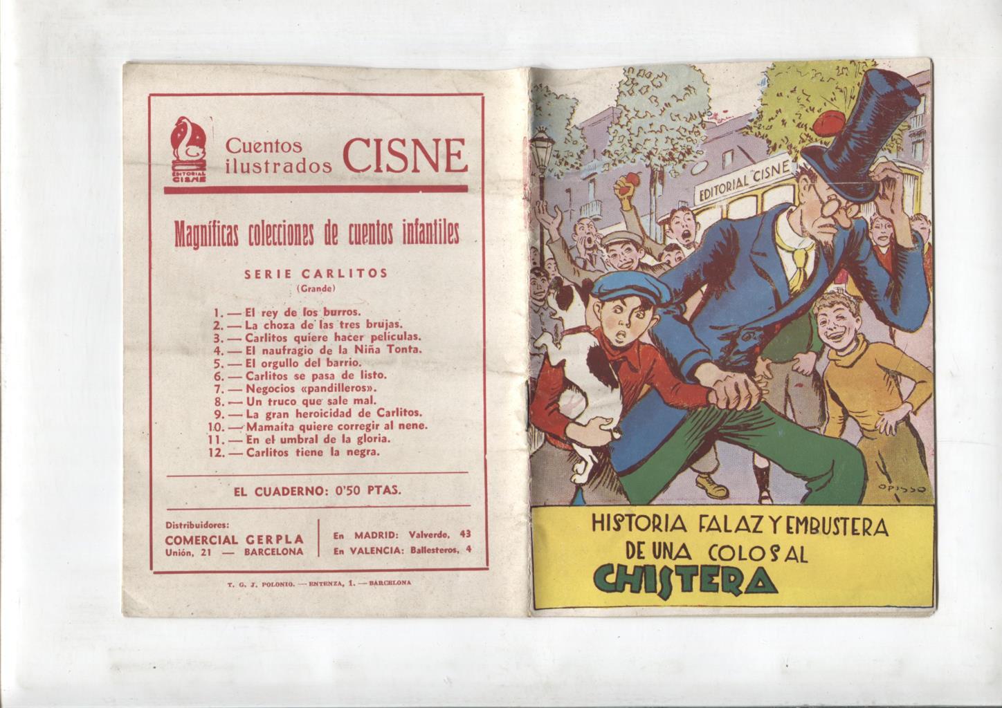Historia falaz y embustera de una colosal Chistera, ilustraciones de Opisso