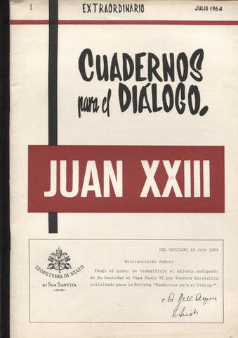 Cuadernos para el dialogo extraordinario I: Juan XXIII