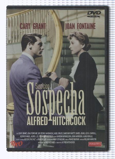 Pelicula en DVD: Sospecha (Suspicion), 1941. Un film de Alfred Hitchcock, intrepretan: Cary Grant, Joan Fontaine