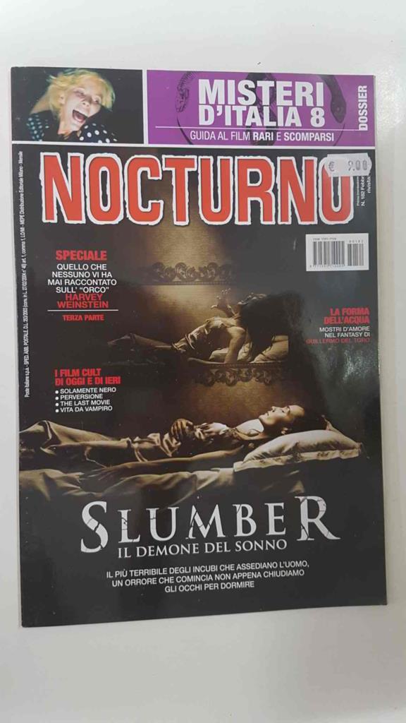 Revista: Nocturno febbraio 2018 num 182 - Dossier Misteri dItalia 8, guida al film rari e scomparsi. Slumber il demone del sonno