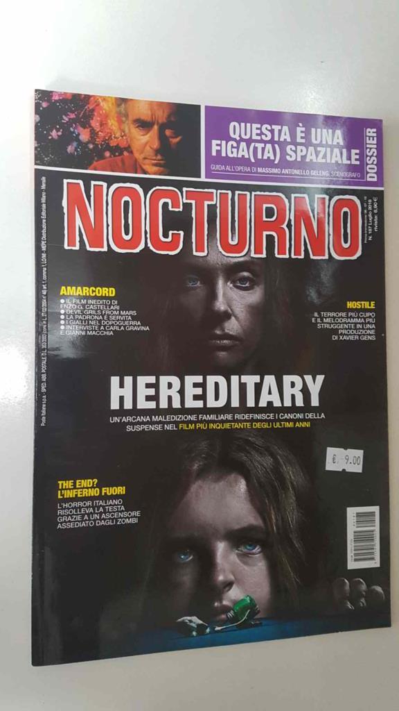 Revista: Nocturno luglio 2018 num 187 - Dossier Questa e una figa(ta) Spaziale, guida all opera di Massimo Antonello Geleng (scenografo)