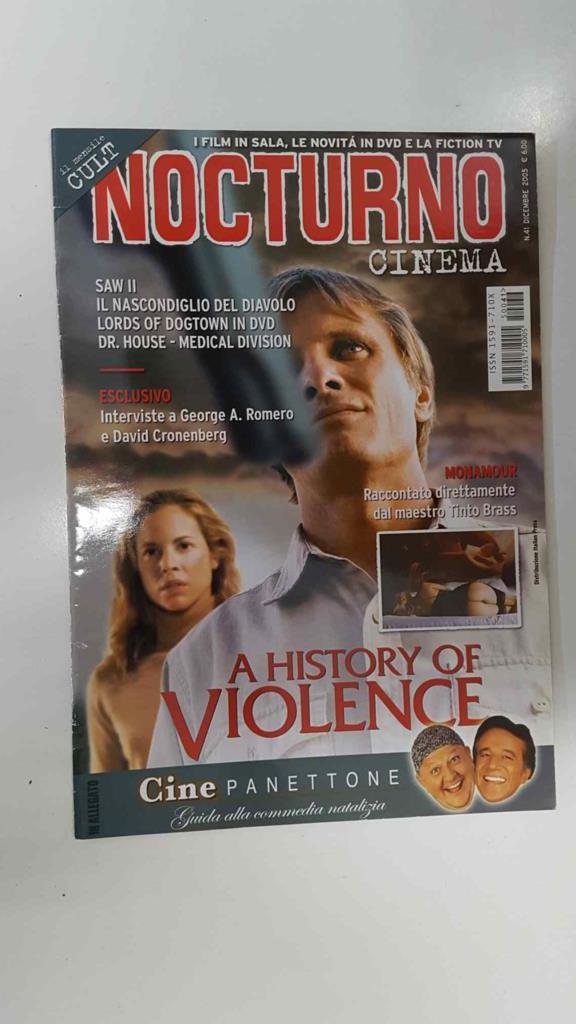 Revista: Nocturno Cinema num 41 dicembre 2005 - Saw 2, A history of violence. Interviste a George Romero e David Cronenberg
