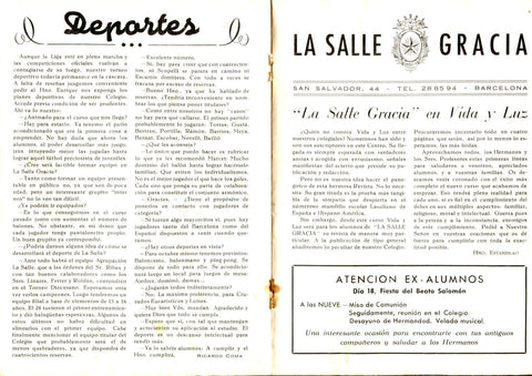 La Salle Gracia sin numero Octubre 1953