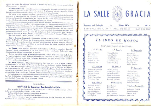 La Salle Gracia numero 08 Mayo 1954; Caldentey