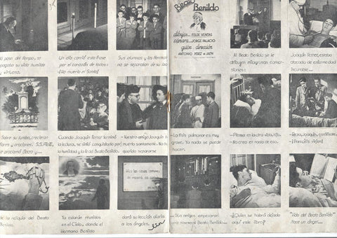 Vida y Luz: Estampa religiosa numerada 35: Vida de Beato Benildo con dibujos de Felix Ventas