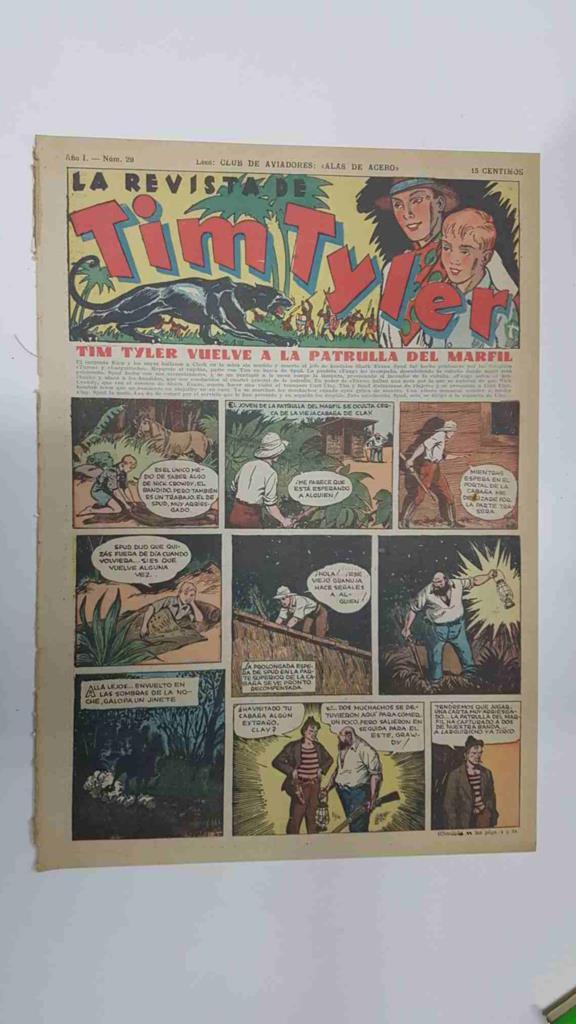 Tim Tyler de Hispano Americana numero 029 (procede de tomo desencuadernado)
