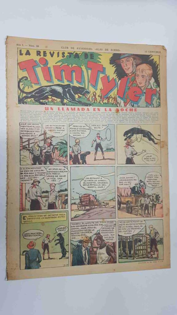 Tim Tyler de Hispano Americana numero 034 (procede de tomo desencuadernado)