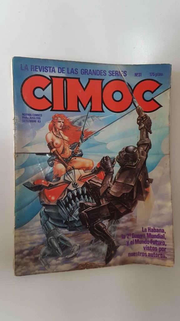 Revista: Cimoc num 31 - Portada de Luis Royo, El pescador - Rotundo y Barreiro, La Habana - Pellejero y Zentner