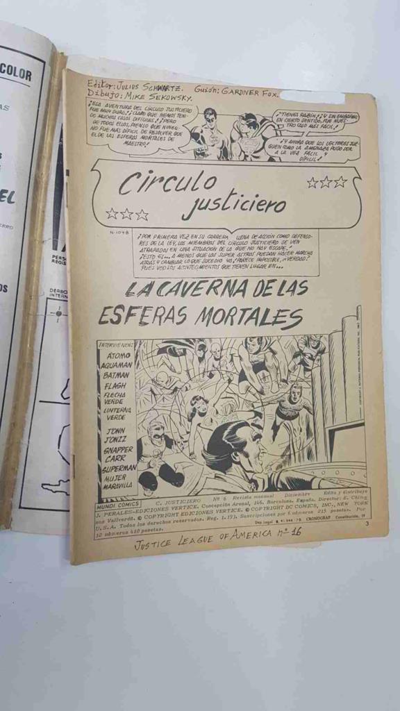 Mundi Comics: Circulo Justiciero v. 1, num 06 - la caverna de las esferas mortales