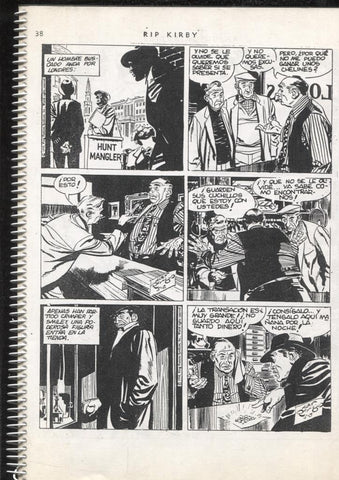 Tomo encuadernacion canutillo con: Rip Kirby (Edit.Dolar, 99 paginas)