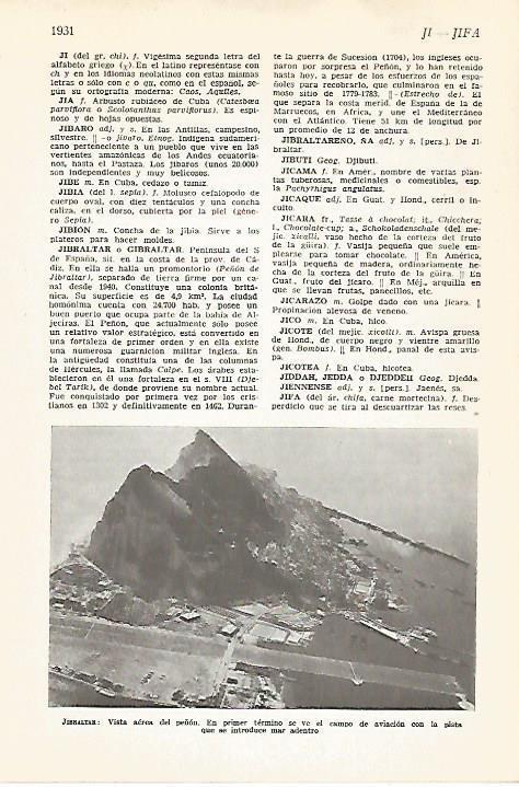 LAMINA VOX 16824: Vista aerea del peñon de Gibraltar