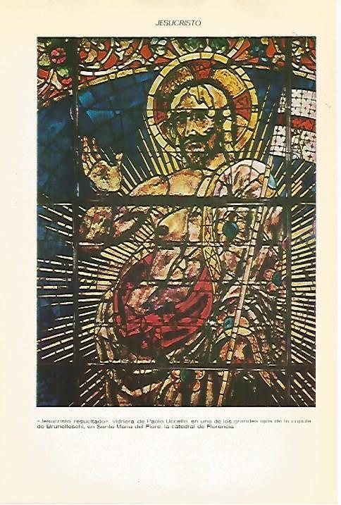 LAMINA VOX 16822: Jesucristo resucitado, vidriera de la catedral de Florencia