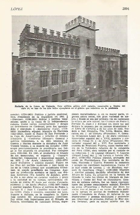 LAMINA VOX 16874: Fachada de la Lonja de Valencia