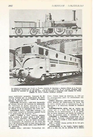 LAMINA VOX 16871: Primera locomotora de España