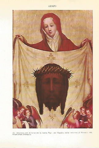 LAMINA VOX 16867: Veronica con el lienzo de la Santa Faz, por el Maestro della Veronica di Monaco