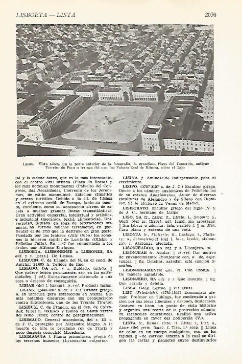 LAMINA VOX 16865: Vista aerea de Lisboa