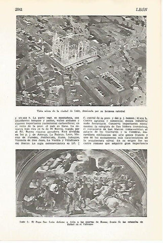 LAMINA VOX 16855: Vista aerea de la ciudad de Leon