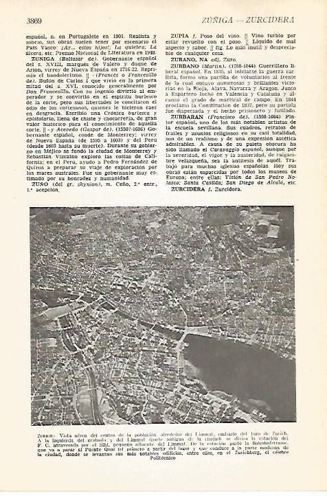 LAMINA VOX 16819: Vista aerea de Zurich, Suiza