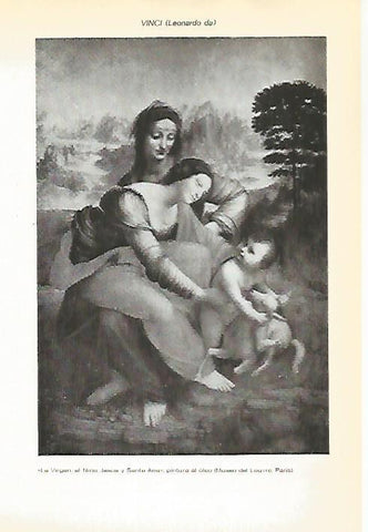 LAMINA VOX 16779: La Virgen, el Niño Jesus y Santa Ana, por Leonardo da Vinci