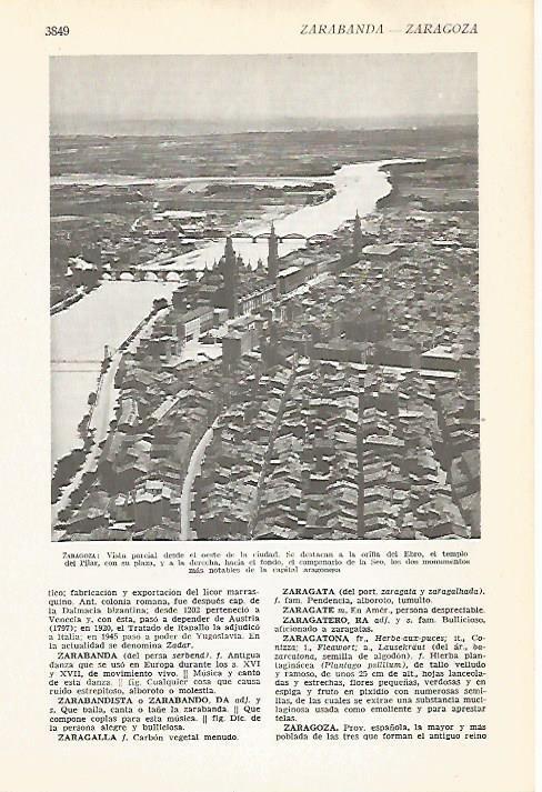 LAMINA VOX 16814: Vista parcial de Zaragoza