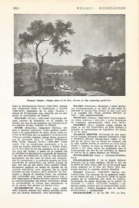 LAMINA VOX 16800: Puente sobre el rio Dee, por R. Wilson