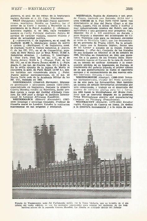 LAMINA VOX 16798: Palacio de Westminster o Parlamento de Londres