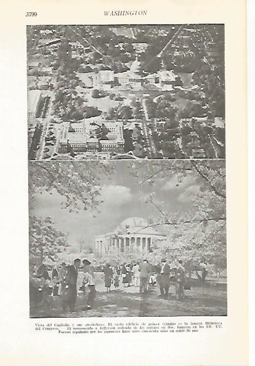 LAMINA VOX 16796: Capitolio y monumento a Jefferson en Washington
