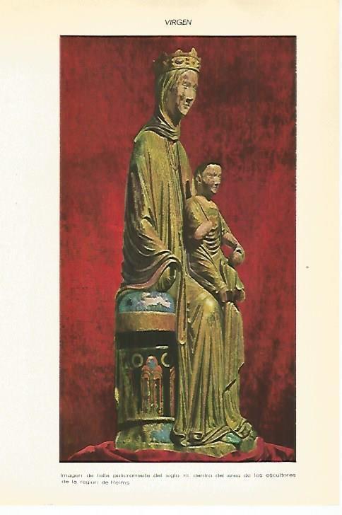 LAMINA VOX 16793: Talla de la Virgen de Reims