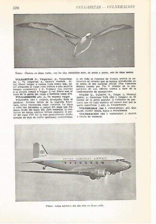 LAMINA VOX 16792: Albatro y avion del 1958