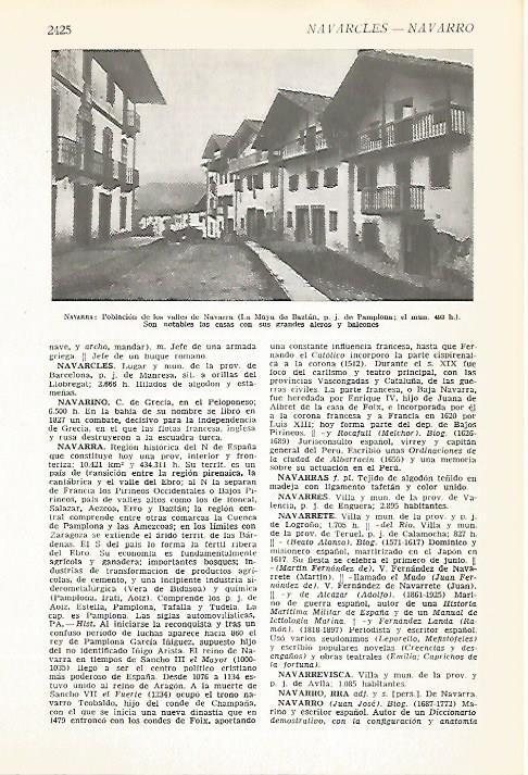 LAMINA VOX 16971: Casas de La Maya de Baztan, Navarra