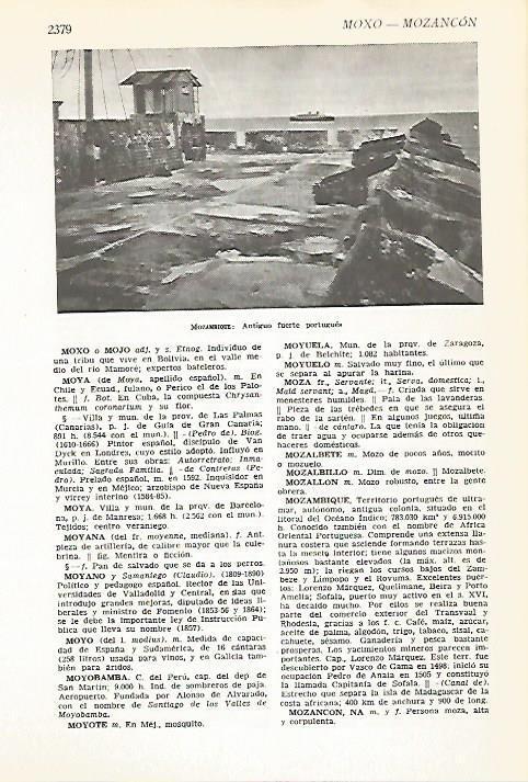 LAMINA VOX 16952: Fuerte portugues en Mozambique