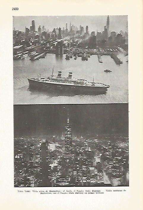 LAMINA VOX 16990: Vista aerea y nocturna de Manhattan, Nueva Yoork