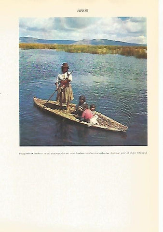 LAMINA VOX 16986: Indios Urus en el lago Titicaca
