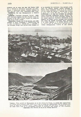 LAMINA VOX 16985: Vista de Hammerfest y valle de Otta, Noruega