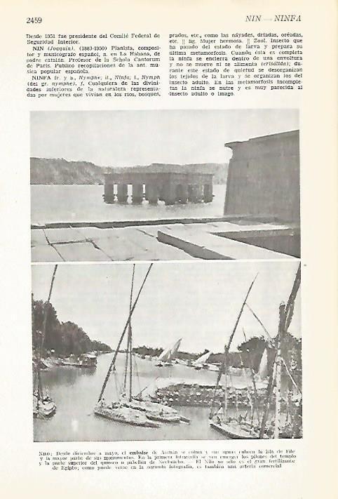 LAMINA VOX 16981: Isla de Filae inundada por el Nilo, Egipto
