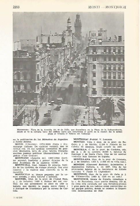 LAMINA VOX 16947: Avenida del 18 de Julio en Montevideo, Uruguay