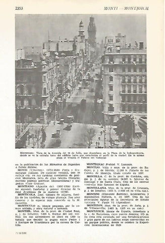 LAMINA VOX 16947: Avenida del 18 de Julio en Montevideo, Uruguay