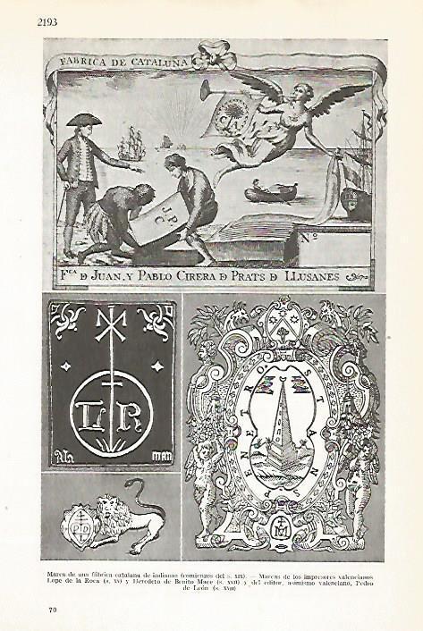 LAMINA VOX 16903: Sellos de marcas de los siglos XVIII y XIX