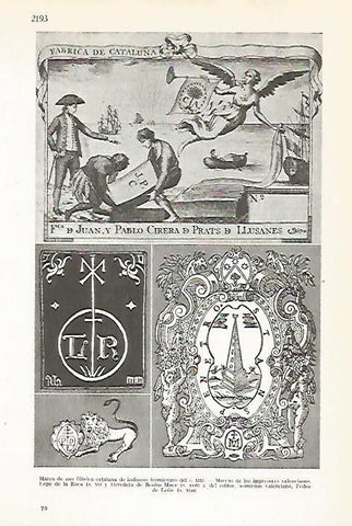 LAMINA VOX 16903: Sellos de marcas de los siglos XVIII y XIX